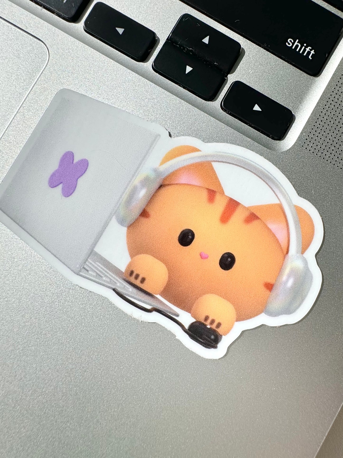 Cat Laptop Buddy Sticker