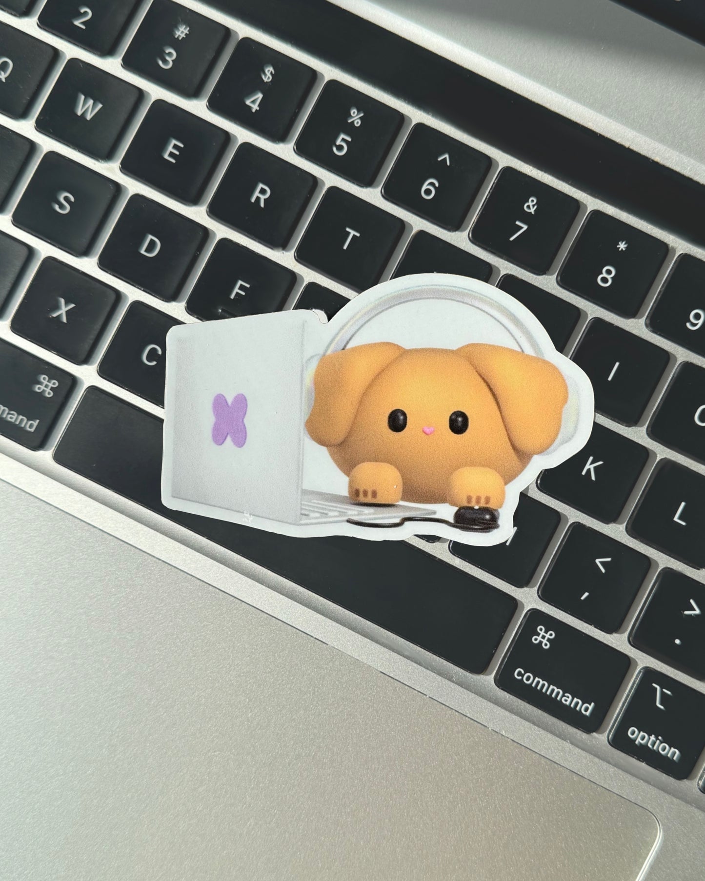 Dog Laptop Buddy Sticker